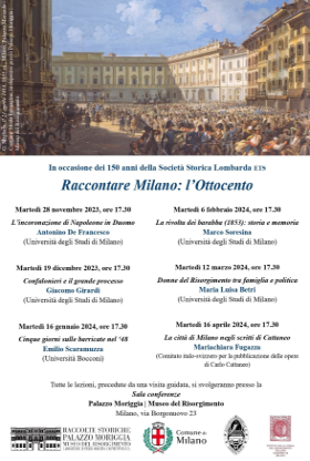 locandina evento Raccontare Milano 2023-24